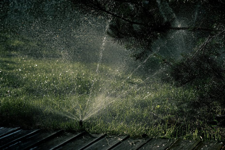 An image of a water sprinkler (What are the benefits of a rain sensor?)